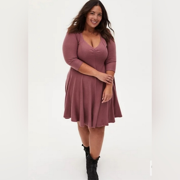 torrid Dresses & Skirts - Torrid Super Soft Plush Blush Pink Dress Size 3X NWOT